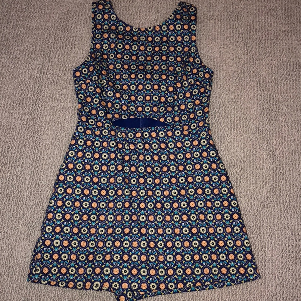 Zara printed skort romper